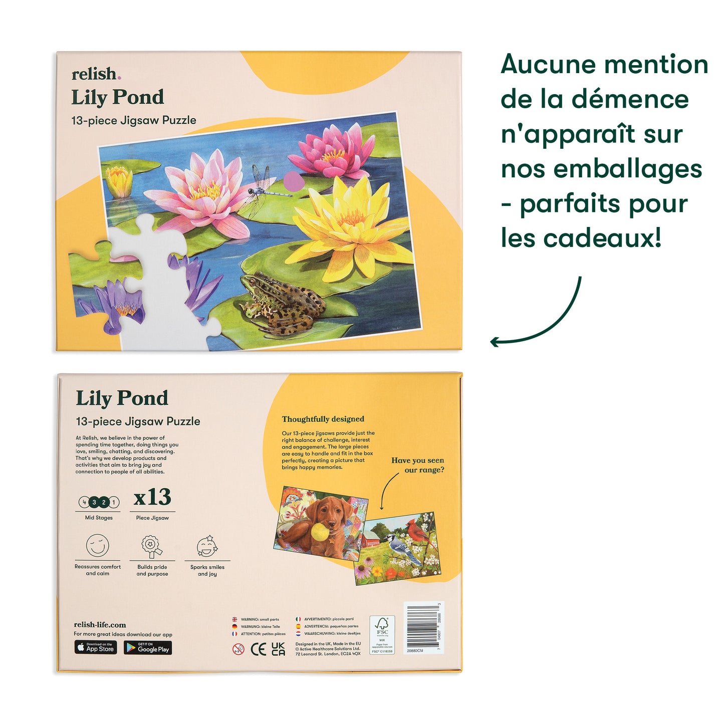 13-teiliges Puzzle - Seerosenteich