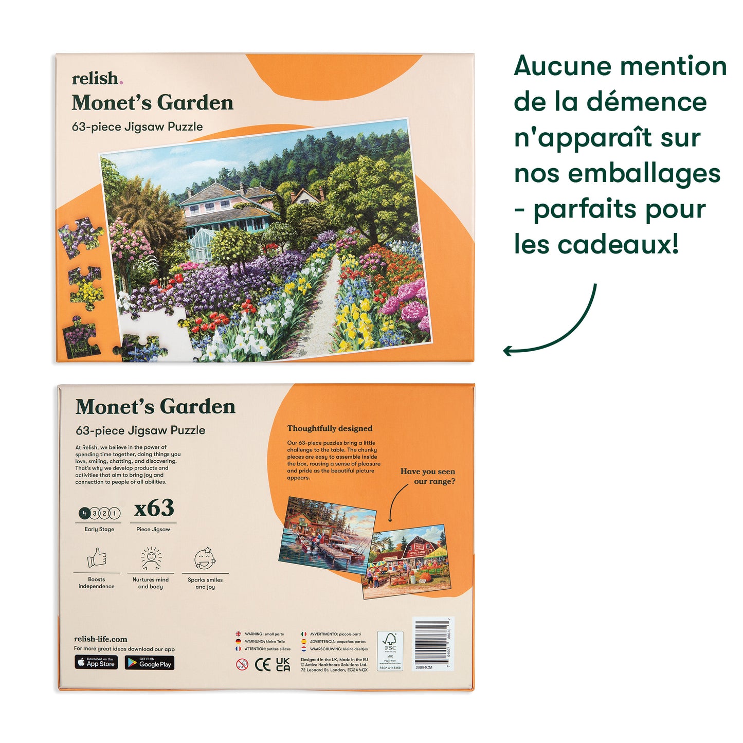 63-teiliges Puzzle – Monets Garten