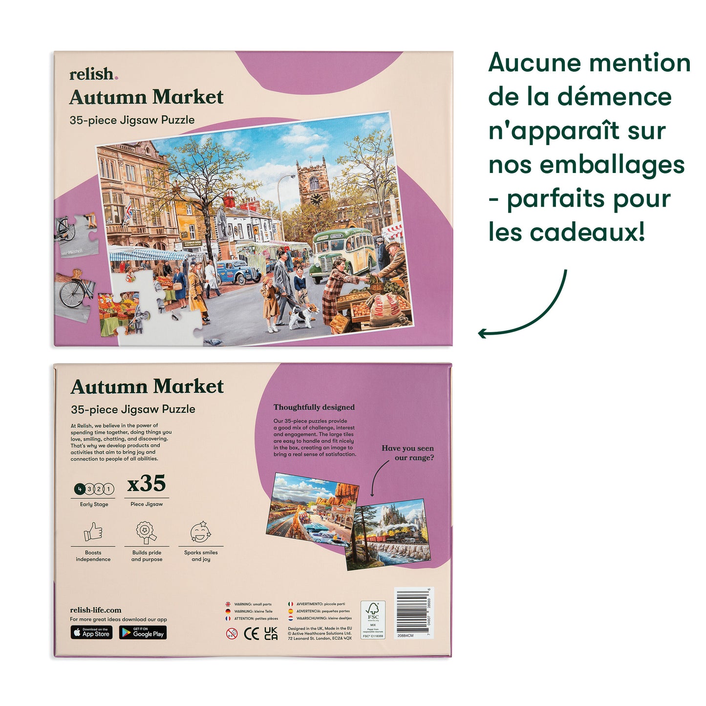 Puzzle 35 Stück-Herbst markt