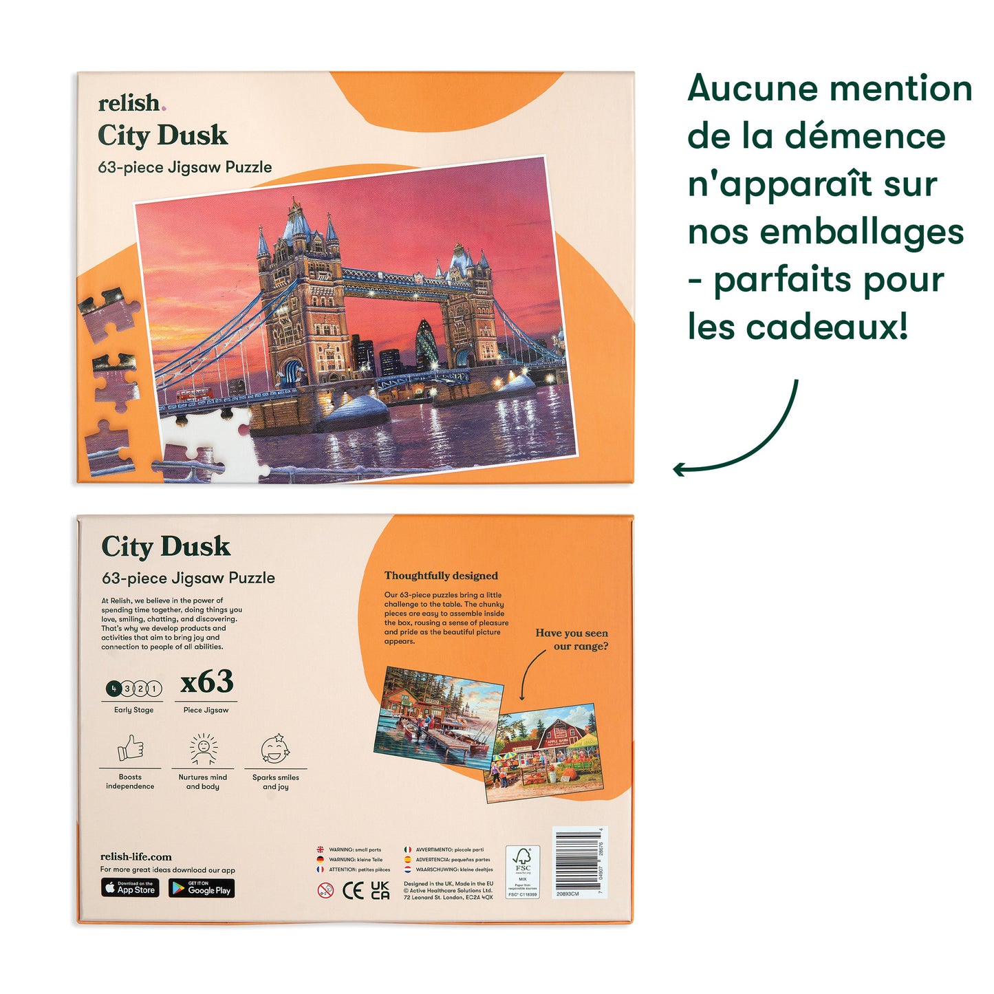 63-teiliges Puzzle – Stadtdämmerung