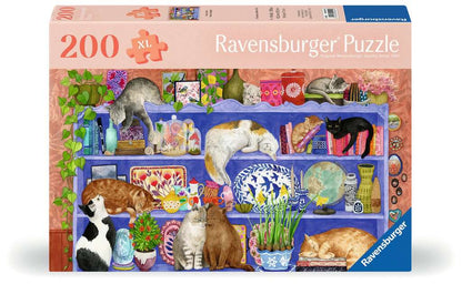 200-teiliges Puzzle – Katzen auf dem Regal