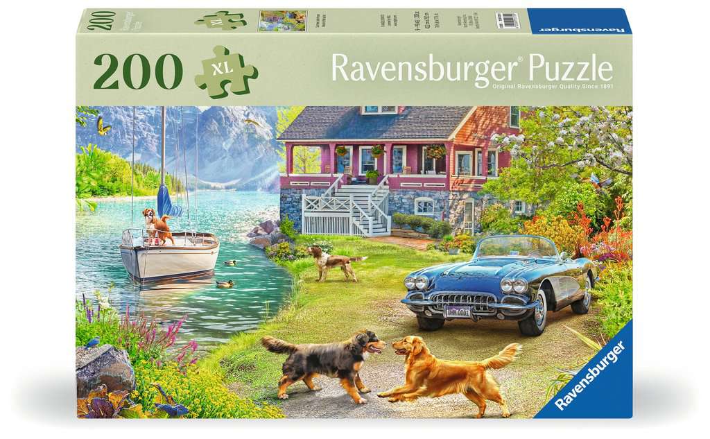 200 Teile Puzzle – Sommerliches Seehaus