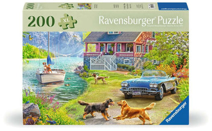 200 Teile Puzzle – Sommerliches Seehaus