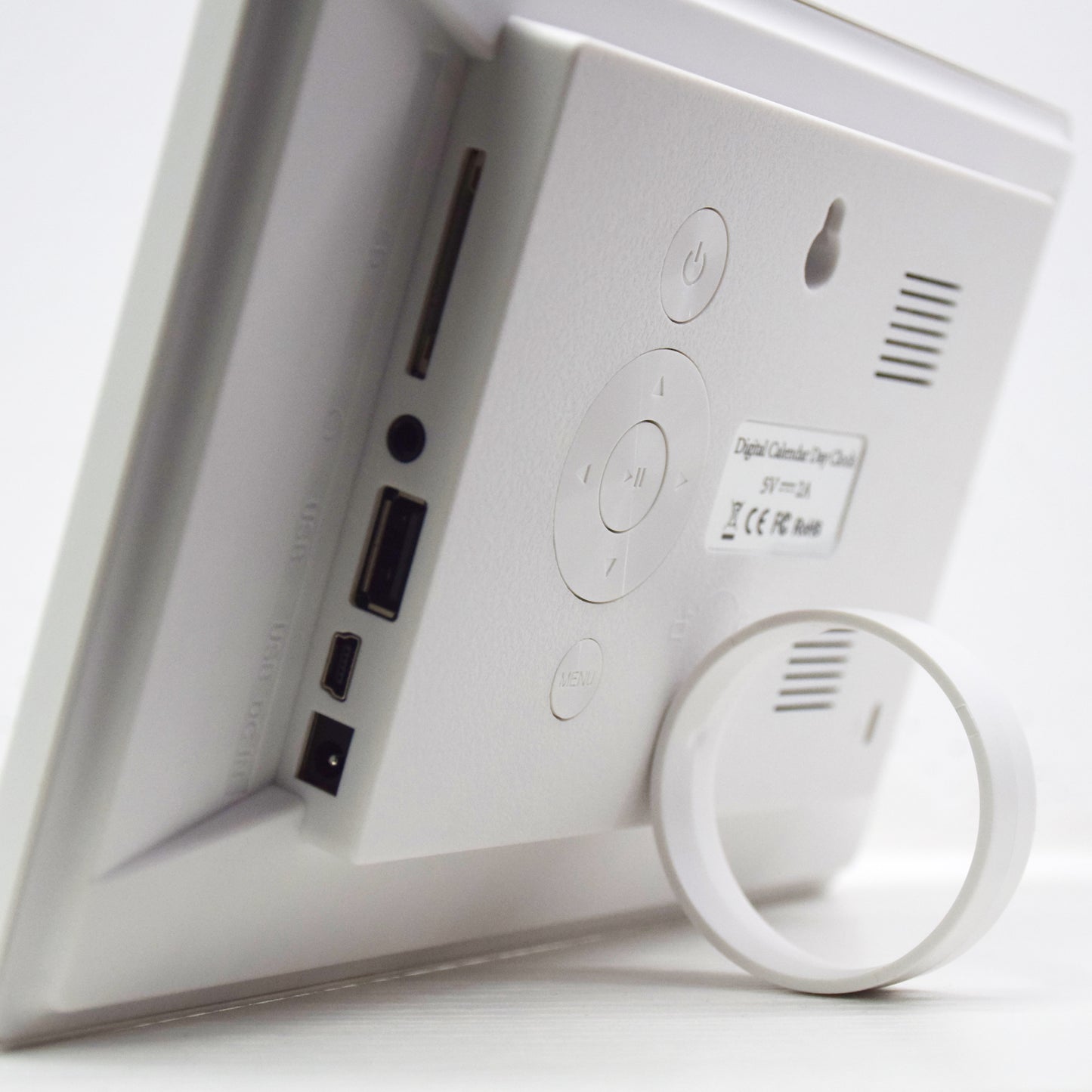 ALLY Uhr 20cm Weiß-Uhr mit Wochentagen, Datum und Uhrzeit