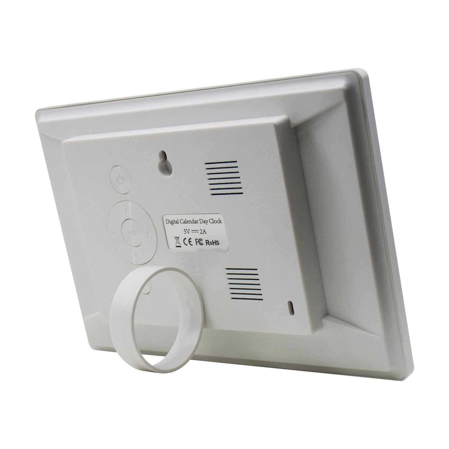 ALLY Uhr 20cm Weiß-Uhr mit Wochentagen, Datum und Uhrzeit