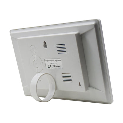 ALLY Uhr 20cm Weiß-Uhr mit Wochentagen, Datum und Uhrzeit