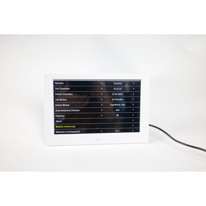 ALLY Uhr 20cm Weiß-Uhr mit Wochentagen, Datum und Uhrzeit