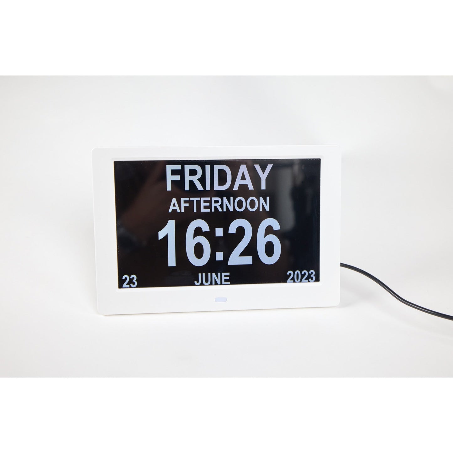 ALLY Clock 20 Black cm-Uhr mit Wochentagen, Datum und Uhrzeit