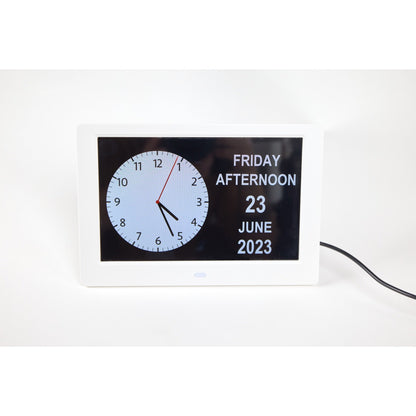 ALLY Clock 20 Black cm-Uhr mit Wochentagen, Datum und Uhrzeit