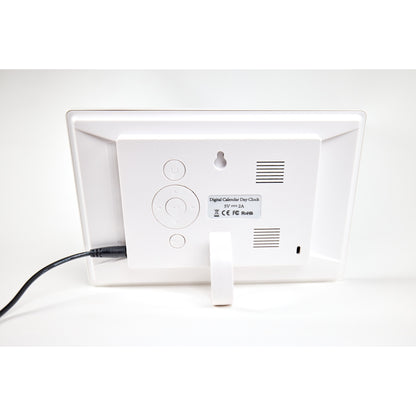 ALLY Uhr 20cm Weiß-Uhr mit Wochentagen, Datum und Uhrzeit