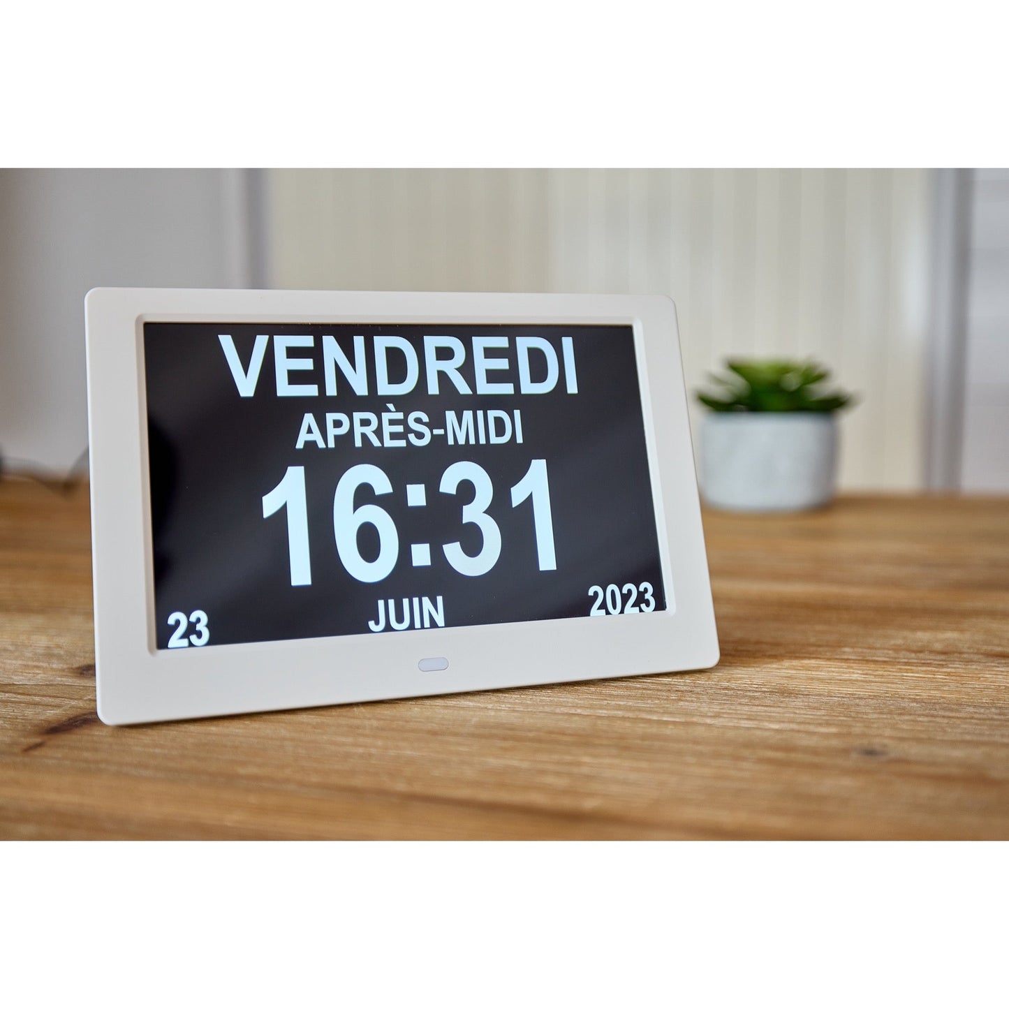 ALLY Clock 20 Black cm-Uhr mit Wochentagen, Datum und Uhrzeit