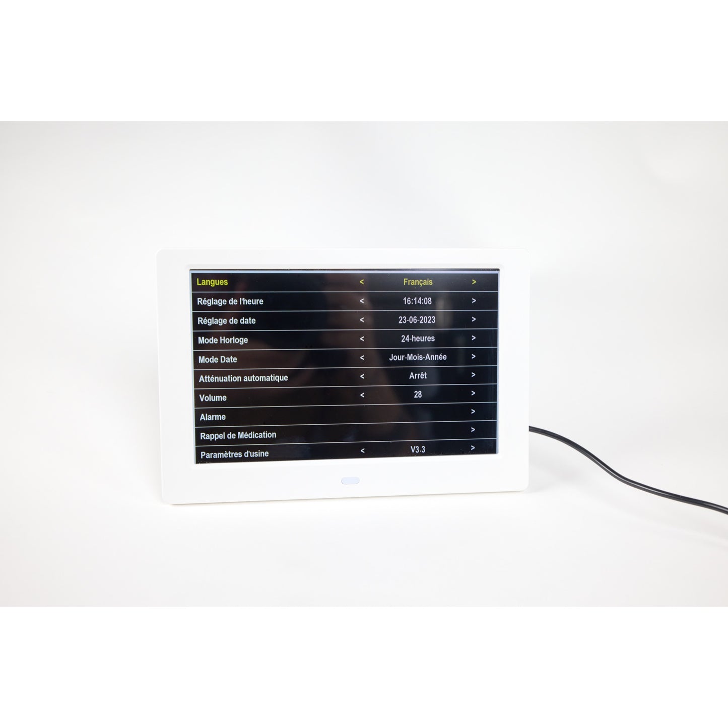 ALLY Uhr 20cm Weiß-Uhr mit Wochentagen, Datum und Uhrzeit