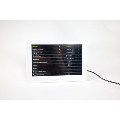 ALLY Clock 20 Black cm-Uhr mit Wochentagen, Datum und Uhrzeit