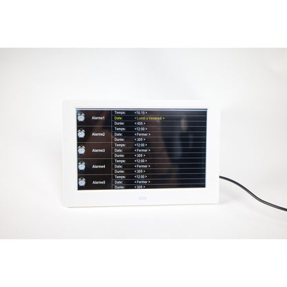 ALLY Clock 20 Black cm-Uhr mit Wochentagen, Datum und Uhrzeit