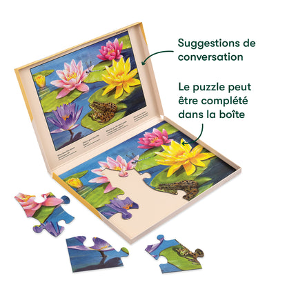 13-teiliges Puzzle - Seerosenteich