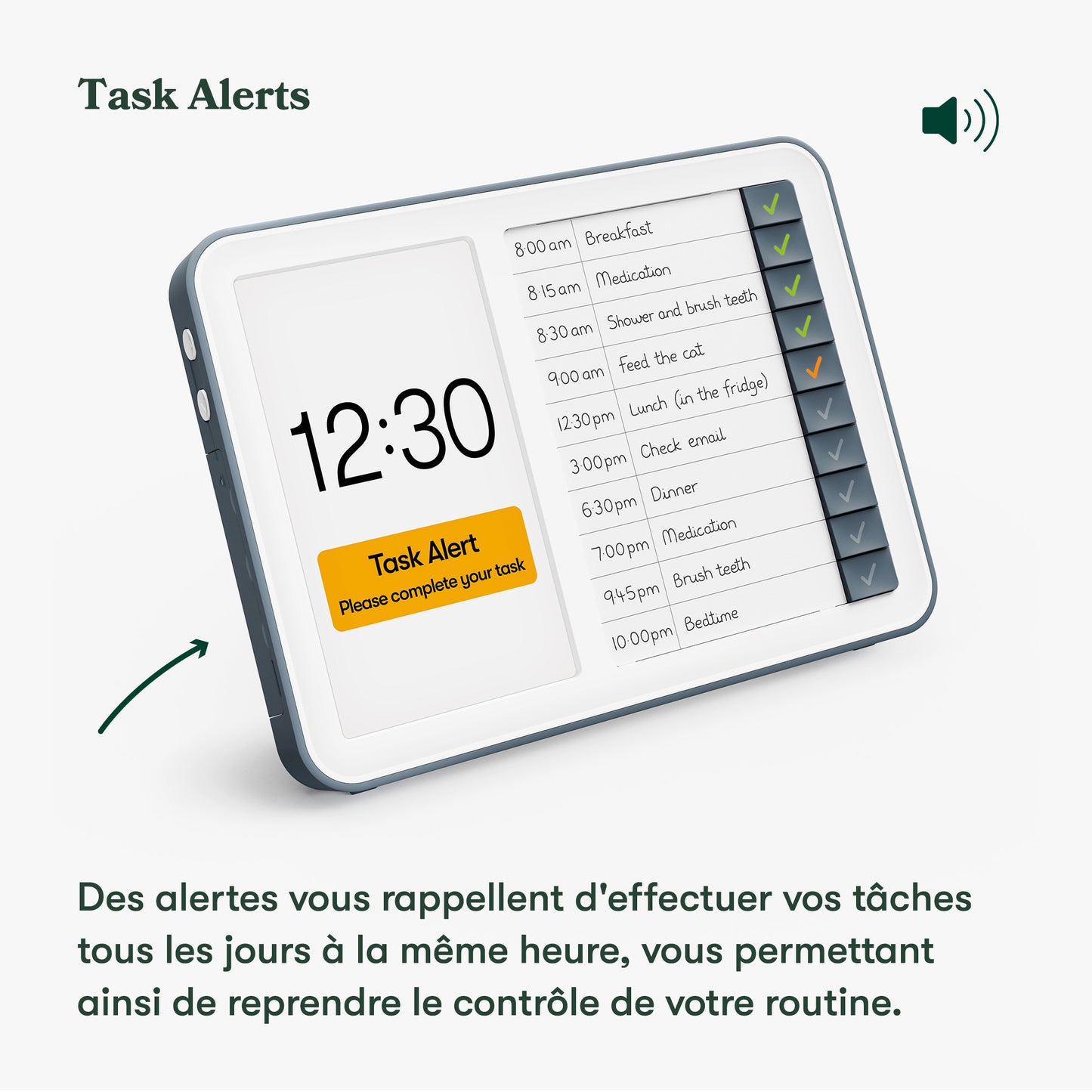 Day Hub - Uhr mit Aufgabenwarnungen
