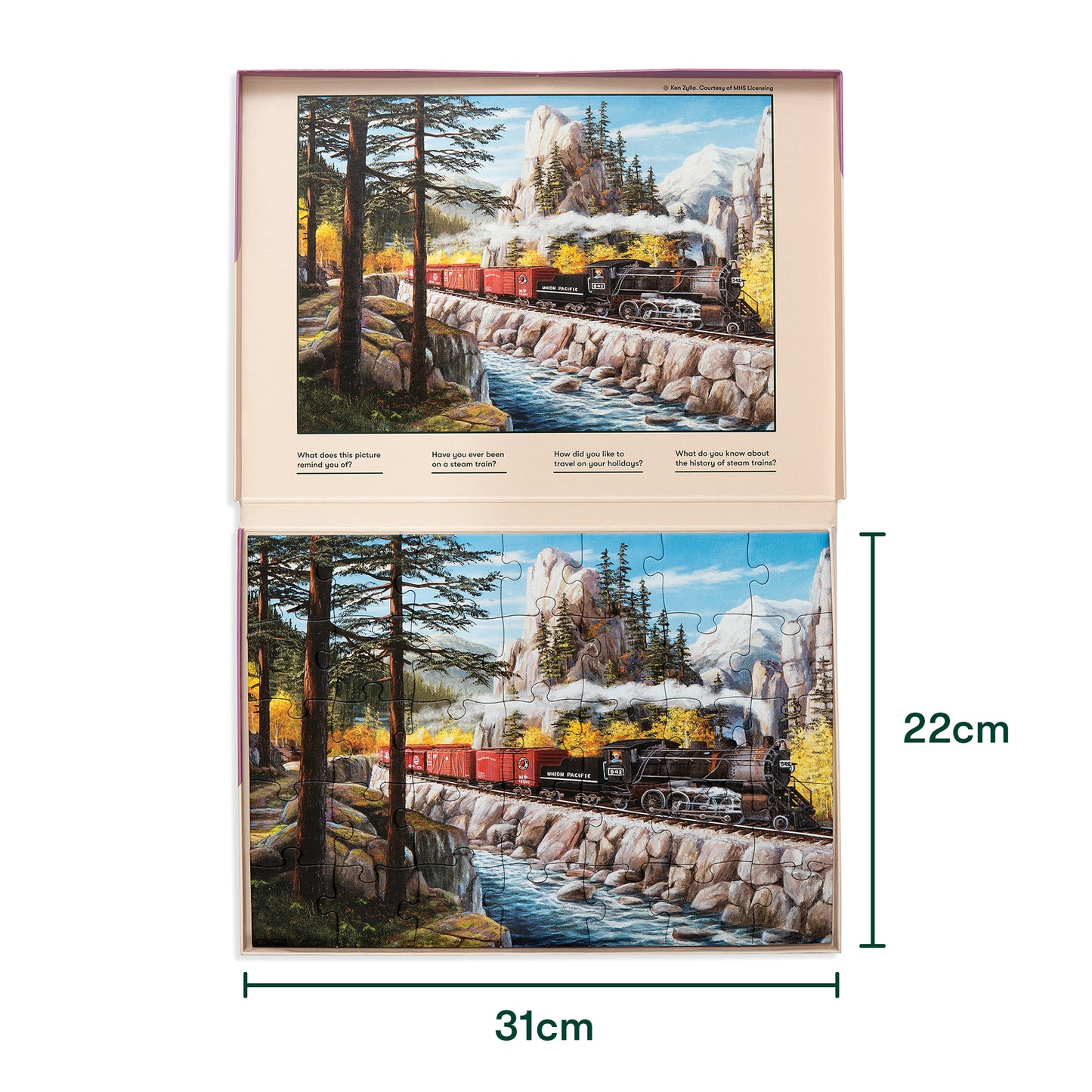 Puzzle 35 Stück-Dampfzug