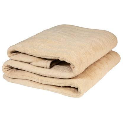 Couverture chauffante en micropolaire beige