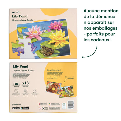 13-teiliges Puzzle - Seerosenteich