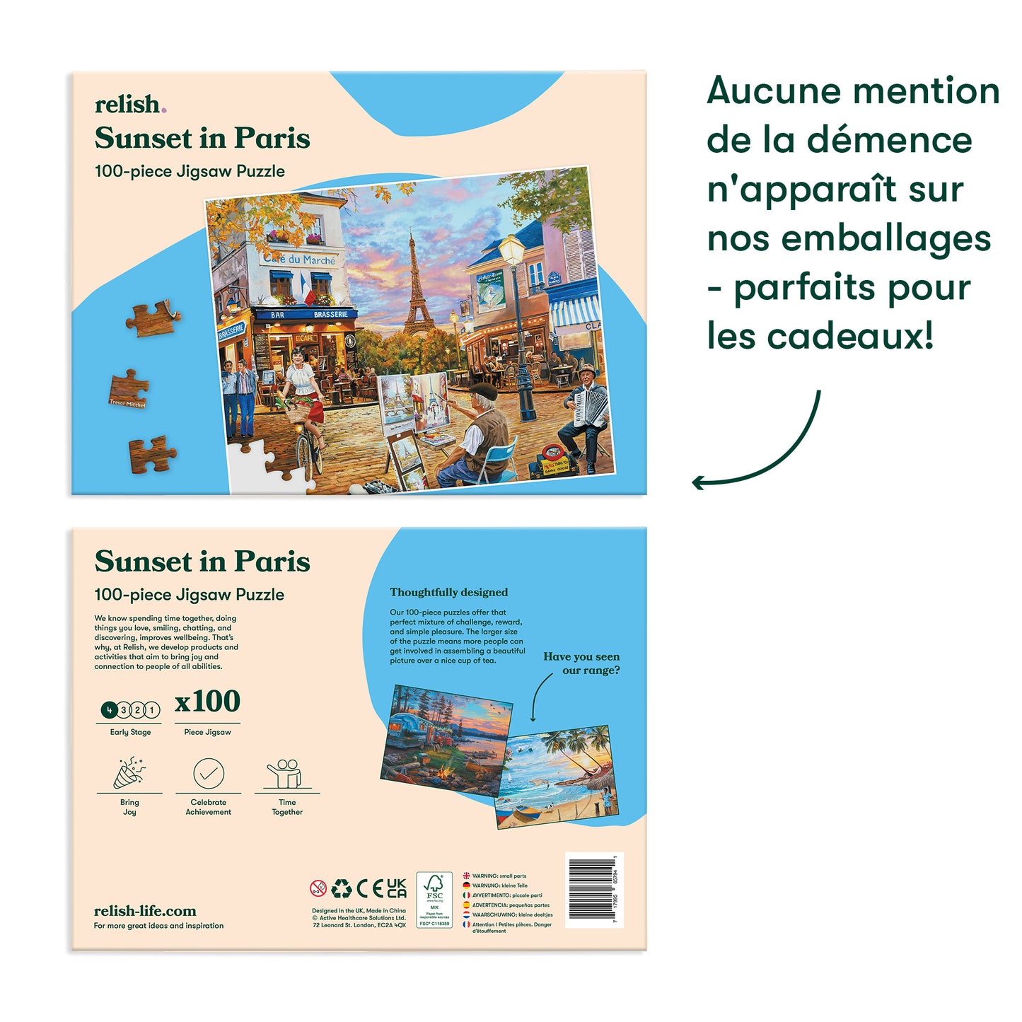 100-Teile-Puzzle - Sonnenuntergang in Paris