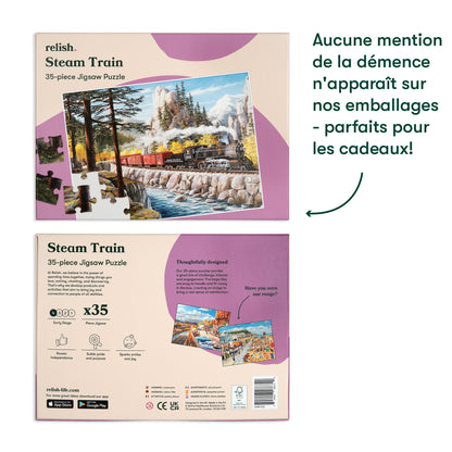 Puzzle 35 Stück-Dampfzug