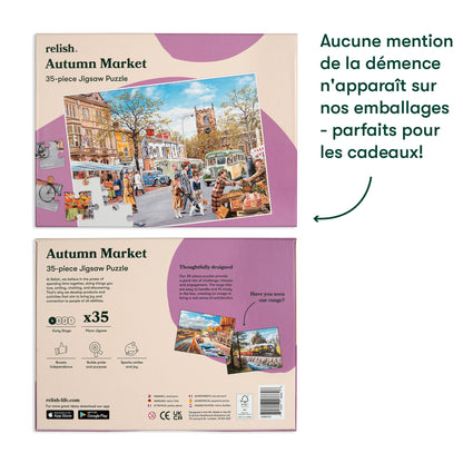 Puzzle 35 Stück-Herbst markt