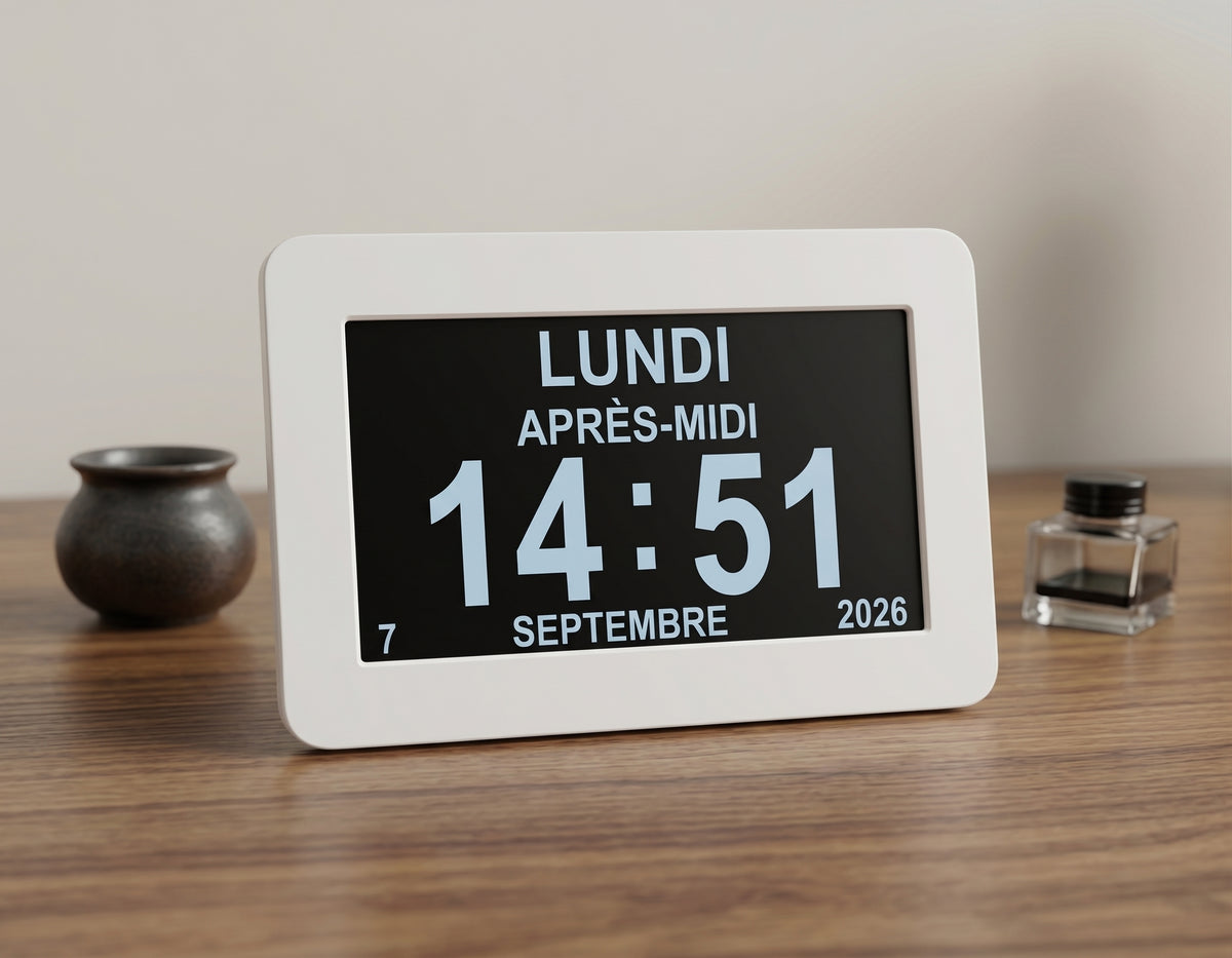 ALLY Clock 20cm - Horloge Calendrier Senior & Alzheimer
