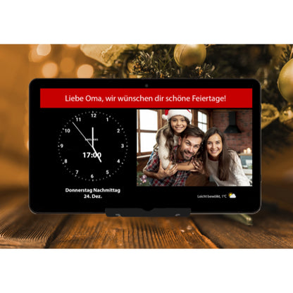 DayClock Generations 10 Black - Uhr mit Wochentagen, Datum und Uhrzeit, Kalender und Video