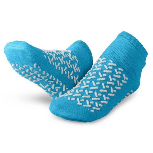Chaussettes antidérapantes double face - Taille 36-38 L (Bleu)