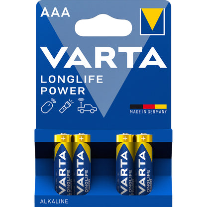 4 Batterien Varta Longlife Power AAA