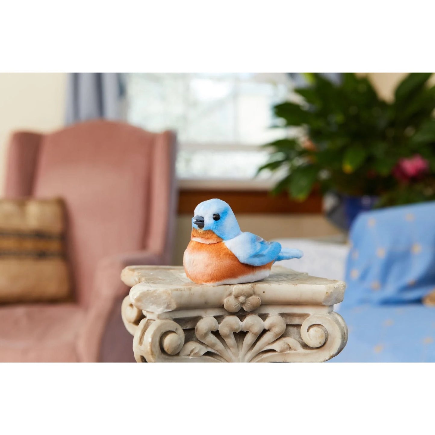 Interaktiver Vogel für Senioren - Blau